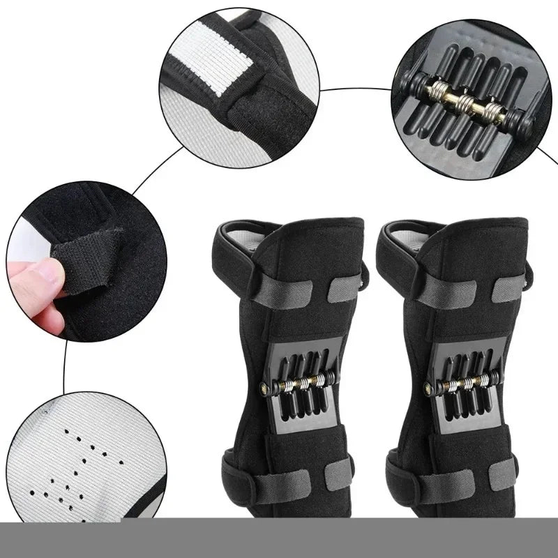 Iloravena® 1pc Knee Protection Booster Power Support Knee Pads Powerful Rebound Spring Force Sports Reduces Soreness Cold Leg Protection