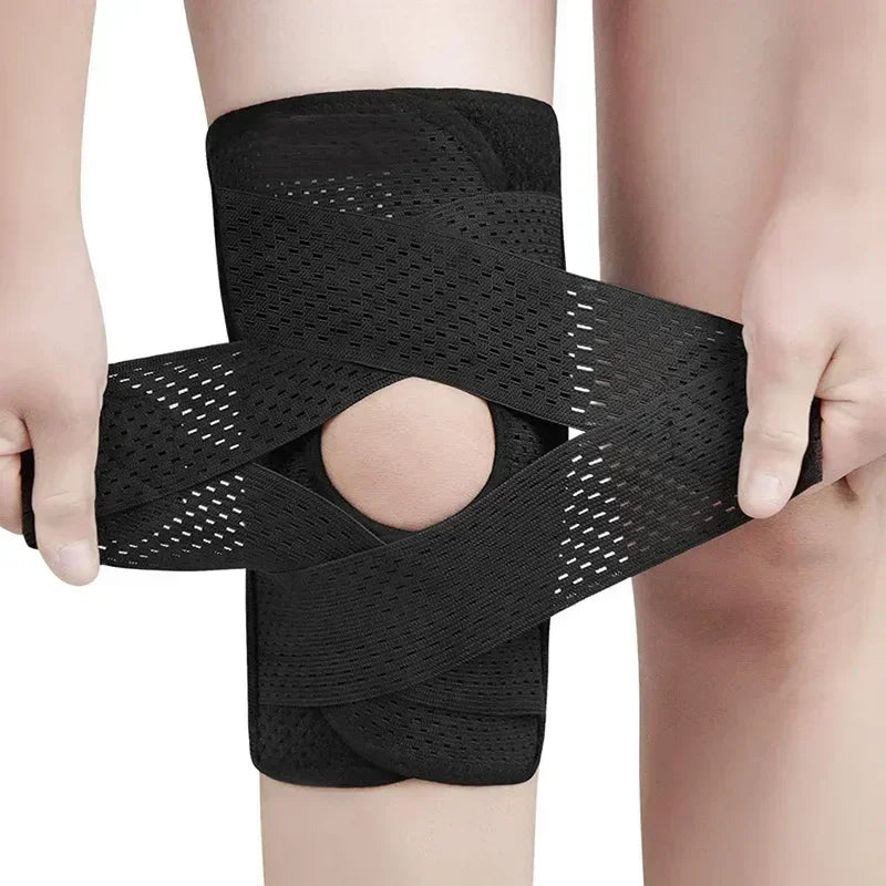 Iloravena® 1pc Knee Protection Booster Power Support Knee Pads Powerful Rebound Spring Force Sports Reduces Soreness Cold Leg Protection