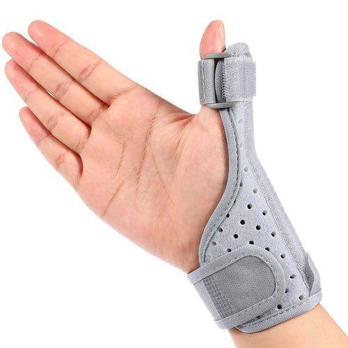 Iloravena® Thumb Splint Finger Fixed Wrist Guard Strong Support Aluminum Plate Comfortable Fit Breathable Fabric Stops Grey Joint