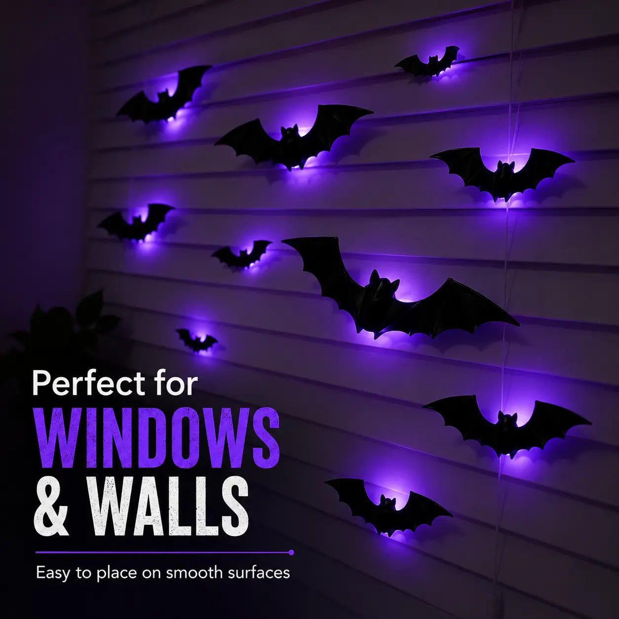 🎃 3D LED Bat Light Halloween Wall Decor🦇🦇 – Glowing Spooky Party Ornaments
