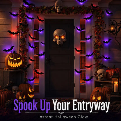 🎃 3D LED Bat Light Halloween Wall Decor🦇🦇 – Glowing Spooky Party Ornaments
