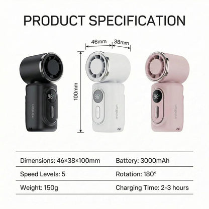 UPSELL🏖️ 3000mAh USB Clip Fan – 360° Rotatable, Ultra-Portable🌬️| For Travel ✈️ Office 💼Kids 👶 | Clips Anywhere! (Copy)