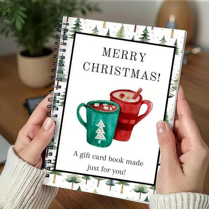 🎄50% OFF!!!-Ready for Christmas!✨Christmas Gift Card Booklet -💌DIY Spiral-Bound Christmas Gift Card Holder Book