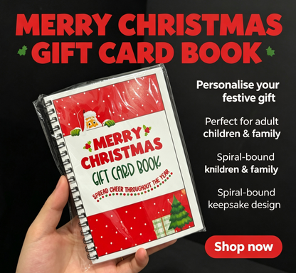 🎄50% OFF!!!-Ready for Christmas!✨Christmas Gift Card Booklet -💌DIY Spiral-Bound Christmas Gift Card Holder Book