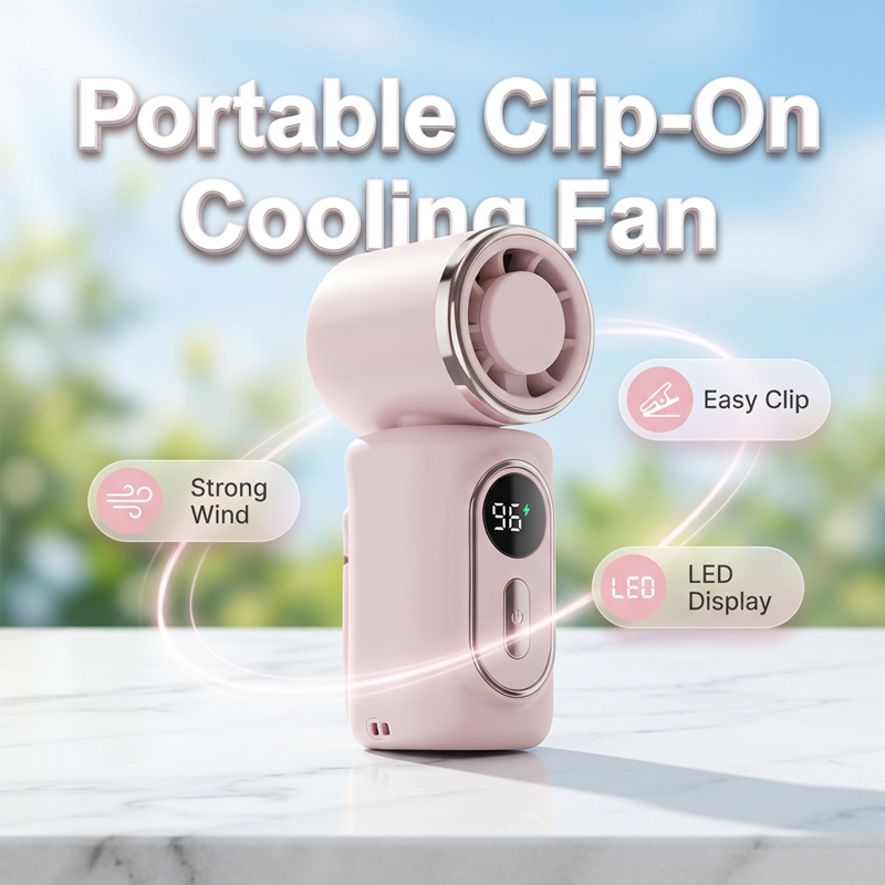 UPSELL🏖️ 3000mAh USB Clip Fan – 360° Rotatable, Ultra-Portable🌬️| For Travel ✈️ Office 💼Kids 👶 | Clips Anywhere! (Copy)